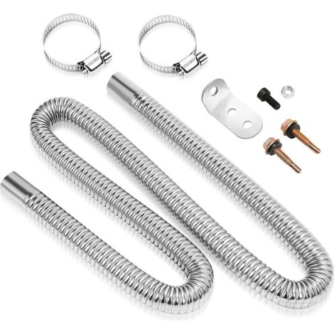 SWANEW Tubo di scarico da 120cm morsetti per tubi di scarico in acciaio inox tubo di scarico del riscaldatore di parcheggio diesel (1/5)