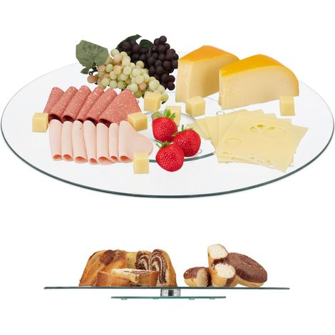 Plato giratorio de vidrio para servir (1/5)