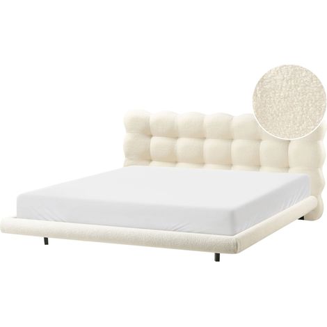 Bed Boucle SOULISSE 180 x 200 cm (EU Super King) Off-White