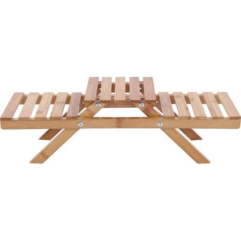 Support pour Plantes D'intérieur, en Bois Pliable à 2 Niveaux, Support pour Fleurs d'angle, Support pour Pot De Fleurs pour Affichage De Plantes, Terrasse, Balcon, Entrée, Porche, Salon (1/5)