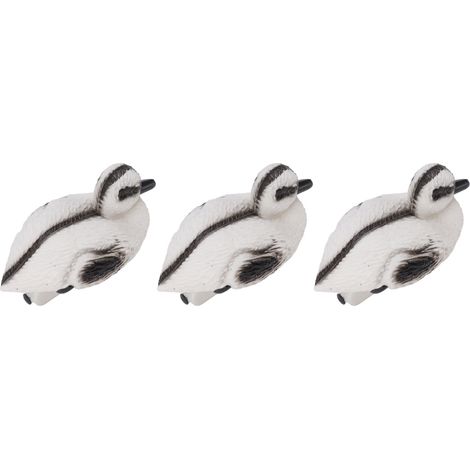 Canards jaunes flottants réalistes en plastique, ornements pour bassin, étang de pêche, jardin, style C, 12 x 6,5 cm (1/5)