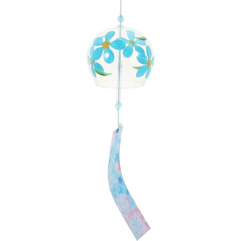 Glas Windspiel Bluebell Kleine hängende Windglocke aus Glas