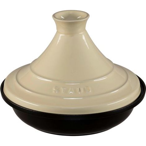 Staub Tajine 28cm rund cream, Gusseisen (1/4)