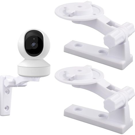 2 Pièces Support Mural Caméra Compatible avec Reolink E1 / E1 Pro, Support Mural Caméra Blanc Support Caméra Plafond Réglable pour Mercury TPLINK, 4 Bouchons en Caoutchouc 4 Vis (1/5)