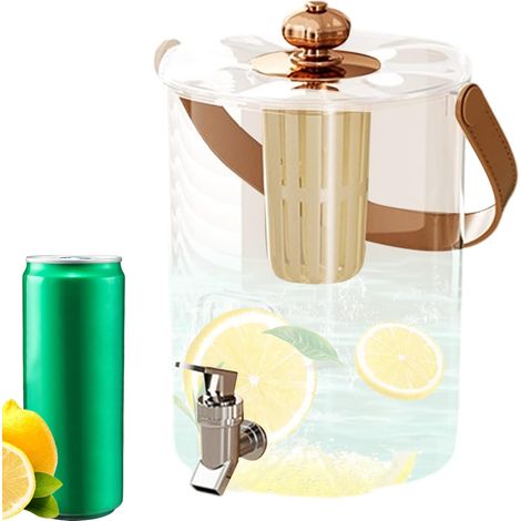 Distributeur De Boissons contenant pour boissons, jus, thé, eau Filtre verseur pour jus, eau, fêtes rafraîchissements restaurants pique-niques camping fête de fin (1/5)