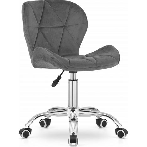 Bürostuhl AVOLA - ergonomisch - Velours - grau (1/5)