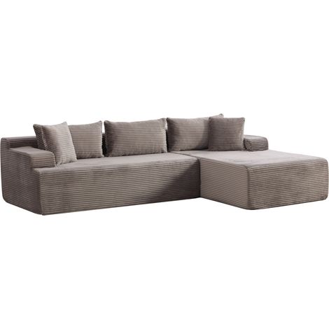GagaCanapé modulaire Chenille 30D Gris 4 places (1/5)