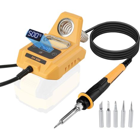 Fer à Souder Sans Fil Pour Batterie Dewalt 18V/20V, Chauffage Rapide, Station de Soudage LCD Numérique électrique, Fer à Souder Réglable Portable Pour Bricolage, réparation d'appareils (1/4)