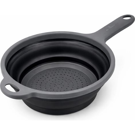 Scolapasta pieghevole in silicone con manico, colino con manici (1/5)