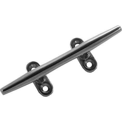 Taquet 124 mm plat poli en inox A4, AISI 316