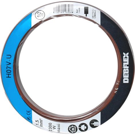 DEBFLEX - BOBINOT HO7V-U 1.5 MM² 10M MARRON - 110326