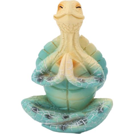 Tortue de mer méditante en résine, décoration été printemps jardin, artisanat statue yoga (1/5)