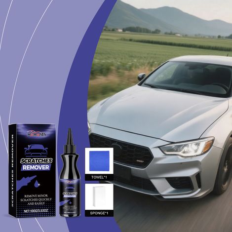 Car paint scratch care kit - cleaning, maintenance, restoration, and shine paint scratch repair kit - 100g1, sponge1, towel1 -- BIEMMEDUE (1/5)