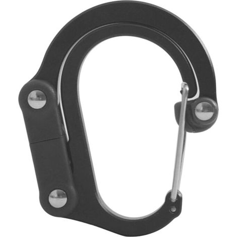 Petit à verrouillage, clip à verrouillage en aluminium robuste en forme de D,s rotatifs à articulations pliées, accessoires d'extérieur portables polyvalents pour la randonnée, les voyages, la salle