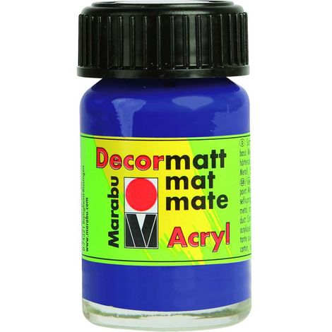 MARABU - COLORE ACRILICO DECORMATT PERMETALLO/PIETRA/LEGNO/CARTA 15ML - COLORE VIOLA SCURO 051 (1/2)