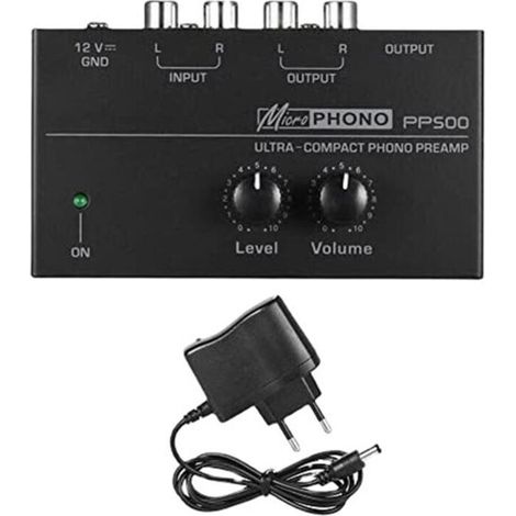 Préamplificateur Phono Compact avec Contrôle de Volume et Prise USB pour Platine Vinyle (1/4)