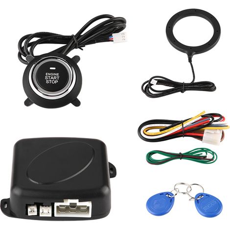 Système d'alarme universel pour voiture, bouton poussoir Start Stop, verrouillage moteur antivol (1/5)
