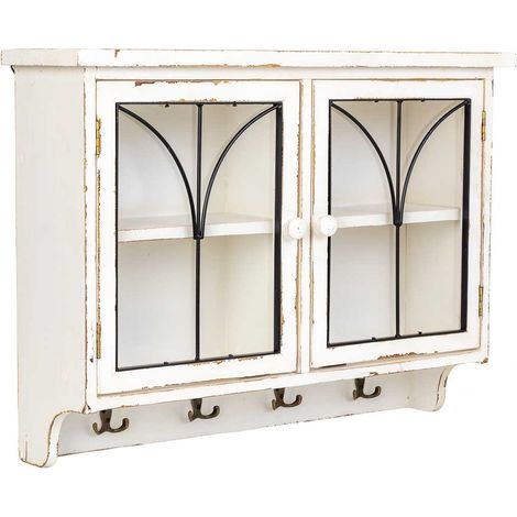 Estantería de madera beige 69x18x50,5h cm (1/5)