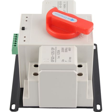 Commutateur de Transfert Automatique 2P 125A ATS pour Groupe Électrogène, 230V AC Double Alimentation Mini (1/5)