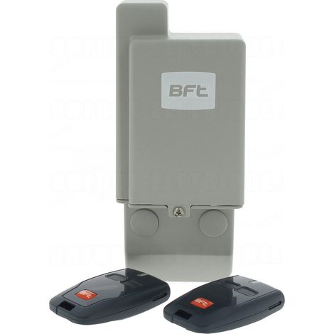 Récepteur radio pour motorisation étanche 12-24V – Fréquence 433.920 MHz – Compatible avec 128 télécommandes – Kit avec 2 télécommandes BFT
