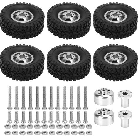 RC-Gummireifen mit Nabe aus Aluminiumlegierung für die 4x4-Automodelle WPL C14, C24, C34, C44, B14, B24, B16, B36 (1/5)