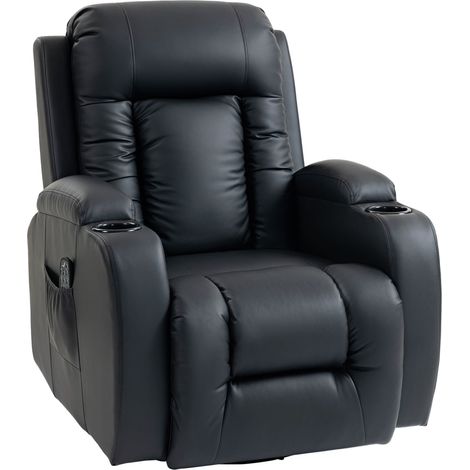 Fauteuil Massant Datara Confort Chaleur Vibrations Noir Relaxation Maison Bureau (1/5)