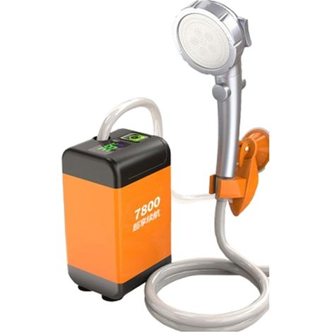 Camping Douche Portable,Douche Camping Chauffante avec Tête de Douche Réglable et Tuyau,Trois niveaux réglables,avecécranIntelligent de la Température,Idéale pour Randonnée,Camping,Voyages,Plage (1/5)