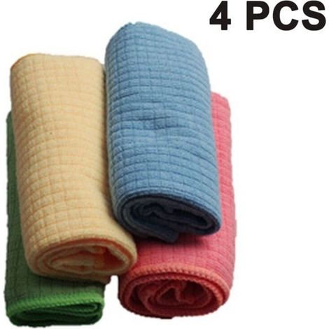 Set of 4 microfiber kitchen towels, high absorbency, 30x40 cm (1/5)