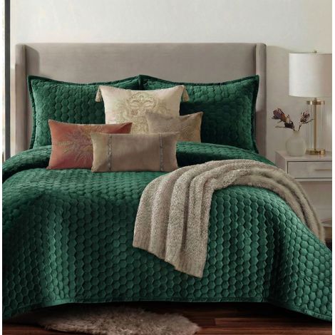 Parure de lit Deux pièces en Velours Super Doux de 260 g/m², Couette surdimensionnée et taie d'oreiller, Bleu Sarcelle (1/5)