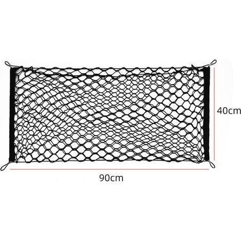 Car boot storage net, 90 x 40 cm, double layer, fits most car boot