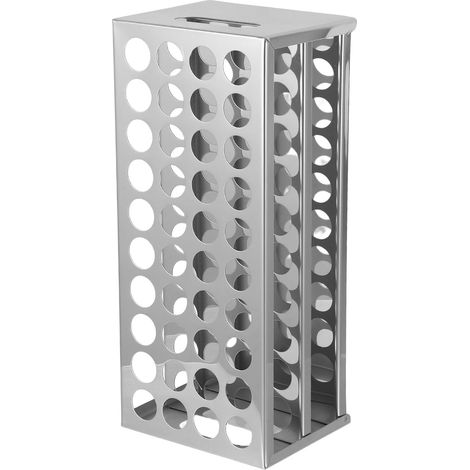 Support en Acier Inoxydable pour Tubes à Essai 40 Trous 20,5 X 40 Cm Porte-tubes de Laboratoire Multifonction pour Organisation Stable D’éprouvettes et Flacons, Nettoyage Facile, (1/5)