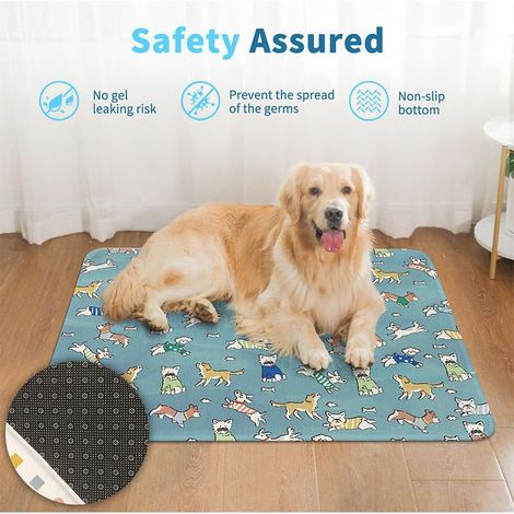 Tapis rafraîchissant pour animaux de compagnie 45x60cm-Bleu (1/5)
