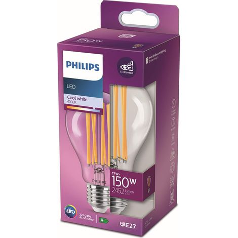 ampoule LED Standard E27 150W Blanc Froid Claire, Verre (1/5)