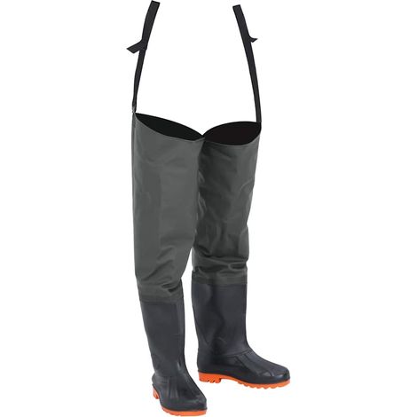 Botas altas de agua de pesca verde oscuro talla 39