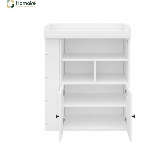 Meuble de rangement blanc en MDF 82 x 50 x 100 cm HOMAIRE (1/5)