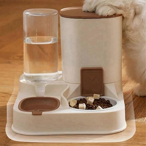 Großvolumiger Wasserspender für Katzen mit separater Trocken- und Nasszone. (1/5)