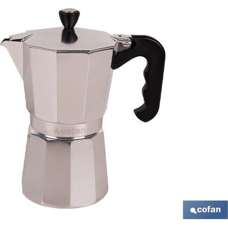 Cafetière italienne en aluminium pour induction, 9 tasses, compatible avec tous types de feux de cuisson