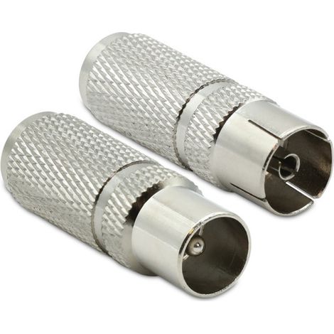 Fiche TV (lot de 2) à visser 9,52 mm mâle+fem.