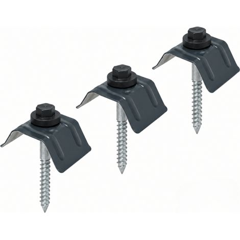 Kit de 50 fijaciones para chapa perfilada 900/25 - Gris Antracita RAL 7016 (1/3)