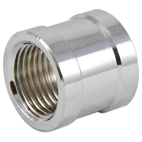 Messing Gewindefitting-Muffe 3/4'' IG x 3/4'' IG - verchromt (1/2)