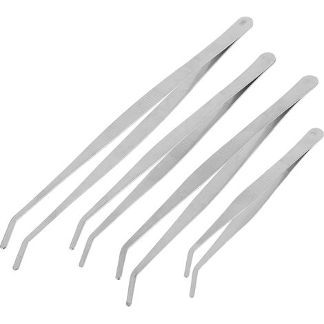 Conjunto De 4 Peças De Ferramentas De Jardinagem Em Aço Inoxidável, Incluindo Prendedores Longos E Curvos Para Plantas, Ideais Para Uso Prático. (1/5)