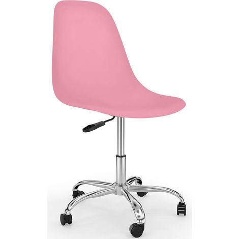 Office Chair with Castors - Swivel Desk Chair - Denisse Pink (1/5)