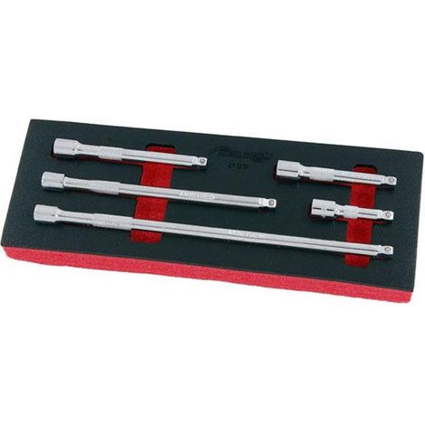Neilsen 5pc 1/4" Socket Extension Bar Set 50mm 75mm 100mm 150mm 225mm Extra Long