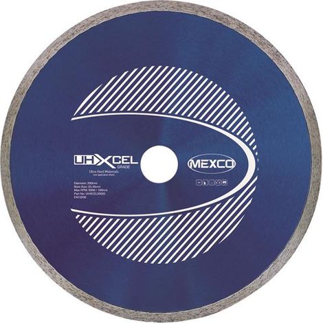 MEXCO UHXCEL 200mm Diamond Blade for Ultra Hard Materials (1/2)
