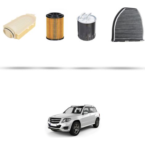Kit tagliando 4 filtri compatibile con Mercedes GLK (X204) 200 CDI 105kw Dal 2010 al 2015 (1/5)