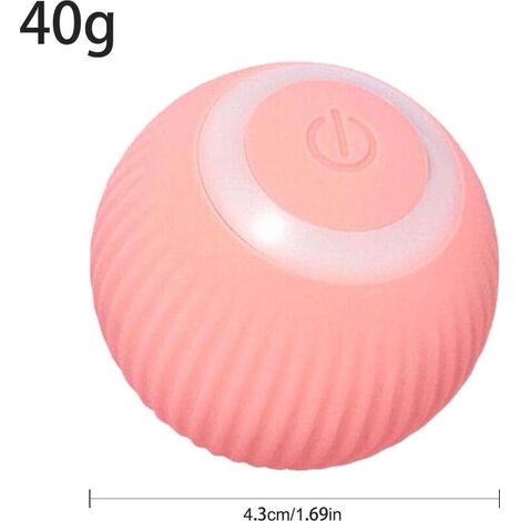 Rose - 1 Pièce - Balle Interactive pour Chat - Interactive Automatique - 360° USB - Stimule l'Instinct de Chasse (1/4)