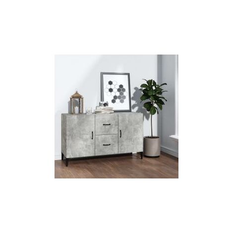 Buffet gris béton 100x36x60 bois d'ingénierie (1/5)