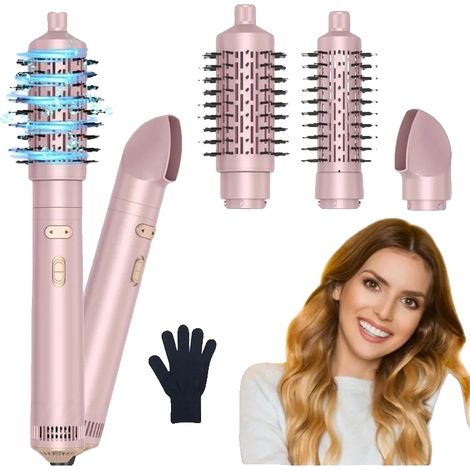 Cepillo de aire caliente, 1200 vatios, 5 cm de diámetro, apagado automático, apto para todo tipo de cabello, función para dar volumen y rizar. (1/5)