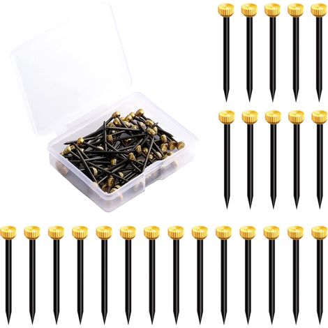 60pcs Small Picture Nails, Flat Head Picture Nails, Woodworking Picture Frame Fixings and Photo Hanging Frames, 1.3x25mm (1/5)