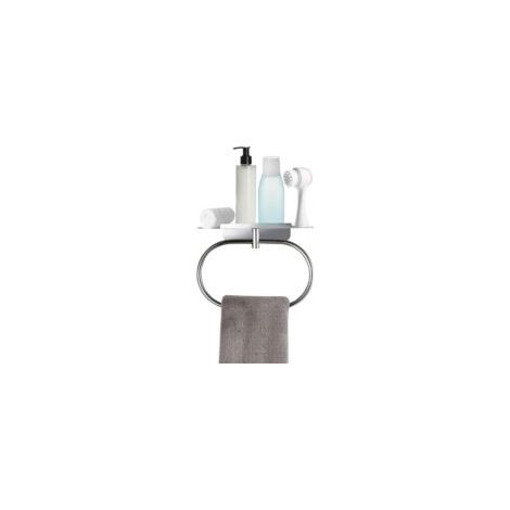 Anello portasciugamani DIYZON con staffa in acciaio inox, autoadesivo o da forare, portasciugamani a parete per bagno e cucina (cromo) - Crezuo (1/4)
